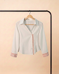 Lace-Trimmed Poplin Shirt